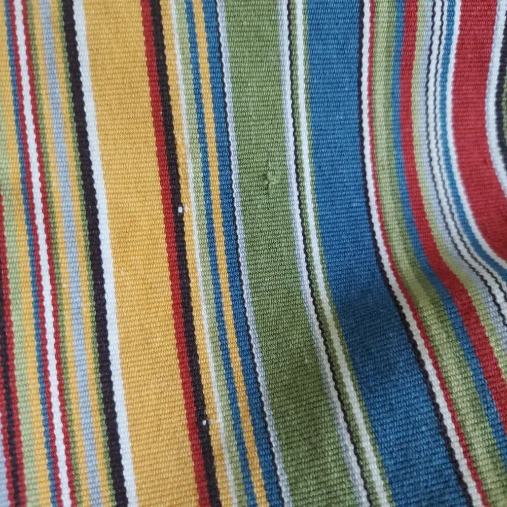 Colorful Cloth Dinner Napkins Set of 6 Stripes Primary Colors Rectangle